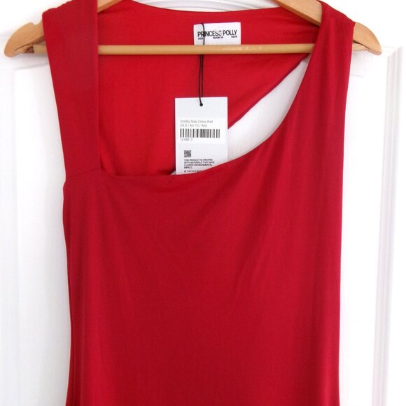 New with Tag, Princess Polly SMITHY Cut Out Back Red Maxi Dress Sz 6 Fits 4 / S - Picture 6 of 13
